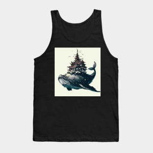 Fantasy whale village Tank Top